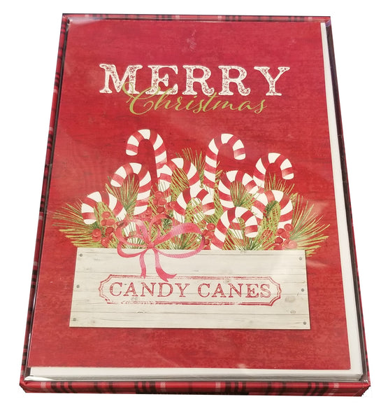 Candy Canes - Premium Boxed Holiday Cards - 18ct.