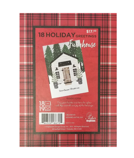 Farmhouse Christmas - Premium Boxed Holiday Cards - 18ct.