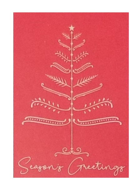 Season's Greetings Silver Tree - Luxury Boxed Holiday Cards - 18ct.