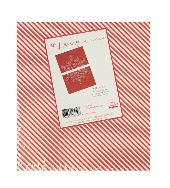 Happy Holidays - Luxury Value Pack Holiday Cards - 40ct