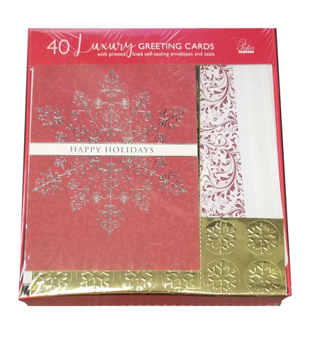 Happy Holidays - Luxury Value Pack Holiday Cards - 40ct