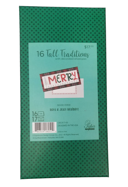 MERRY - Boxed Christmas Cards - 16ct