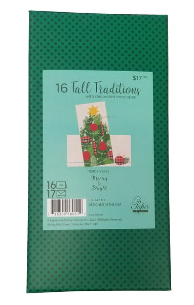 Christmas Tree - Boxed Christmas Cards - 16ct