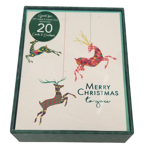 Merry Christmas To You - Petite Boxed Christmas Cards - Blank Inside - 20ct