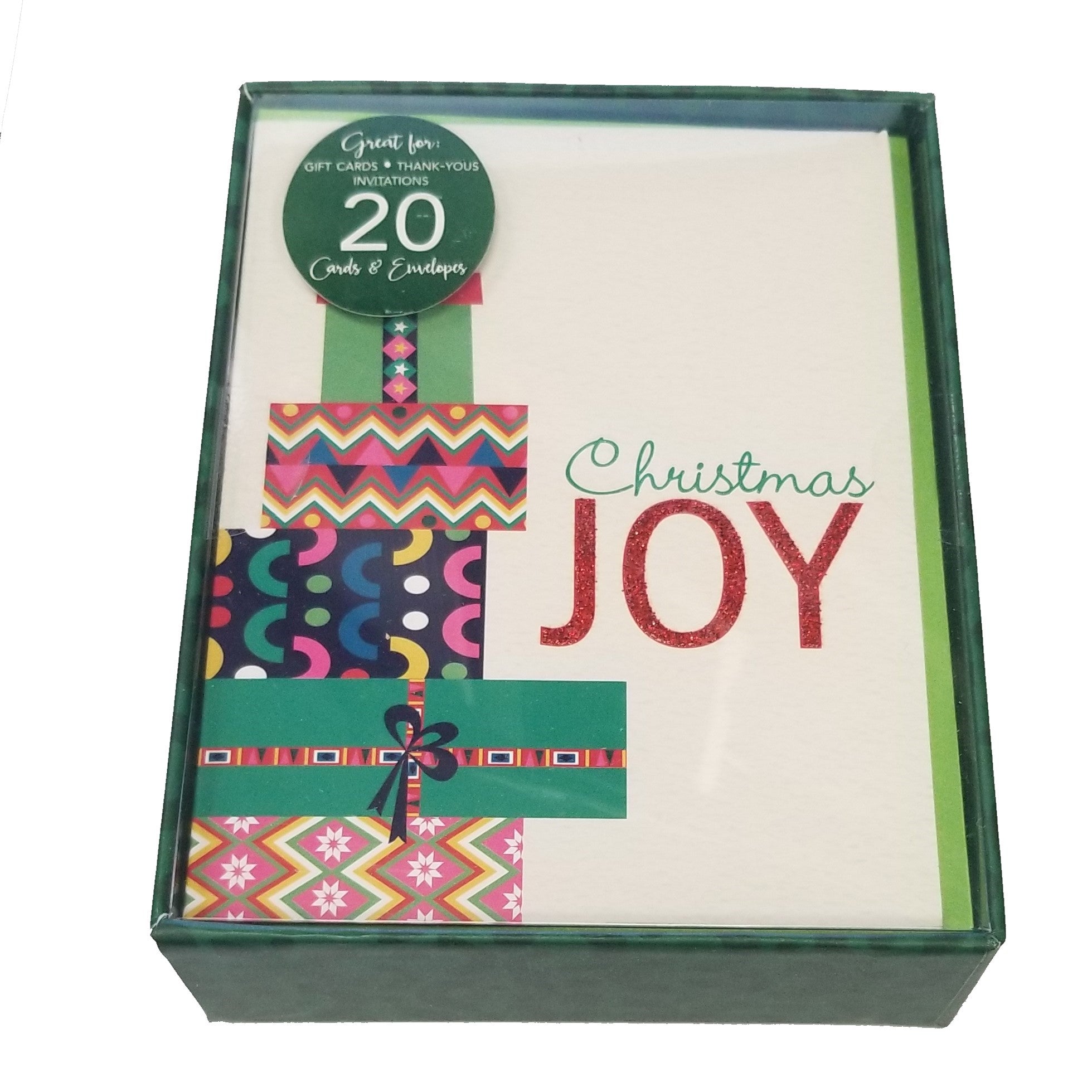 Christmas Joy - Petite Boxed Christmas Cards - Blank Inside - 20ct