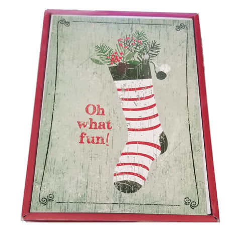 Oh What Fun! - Country Christmas Boxed Card Set -  20ct
