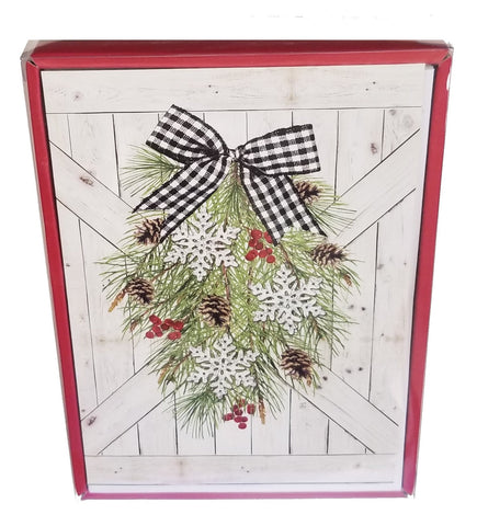 Shiplap & Spruce - Country Christmas Boxed Card Set -  20ct