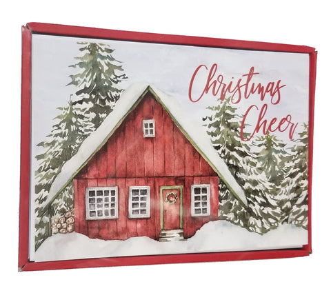 Christmas Cabin - Country Christmas Boxed Card Set -  20ct
