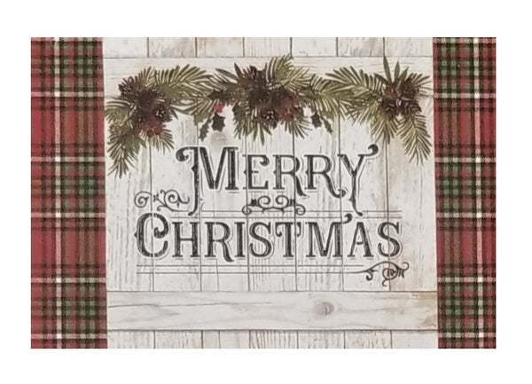 Merry Christmas Plaid - Country Christmas Boxed Card Set -  20ct