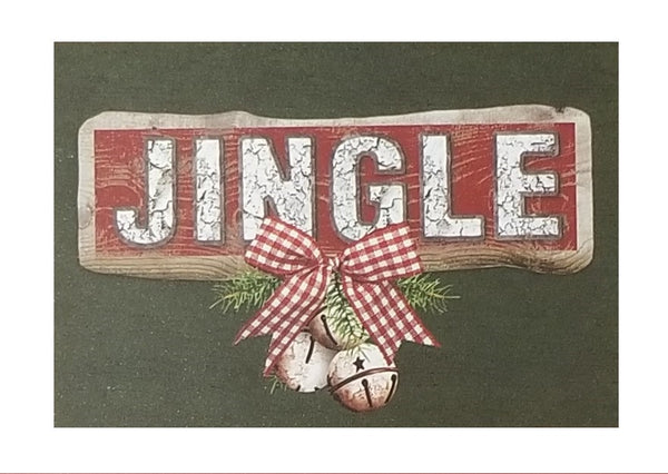Gingham Jingle Bells - Country Christmas Boxed Card Set -  20ct