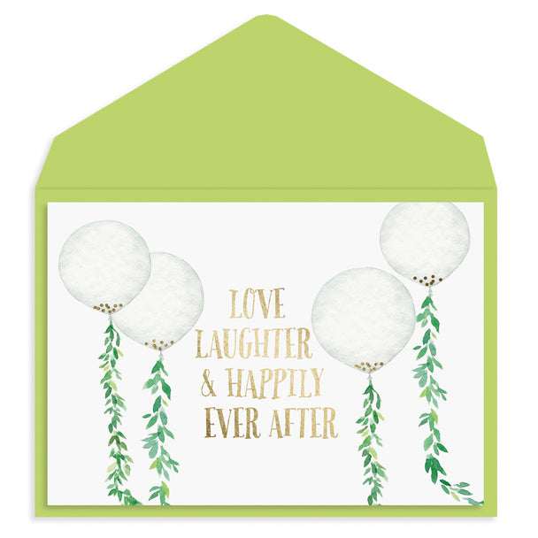 Wedding Greeting Card  - Botanical Balloons