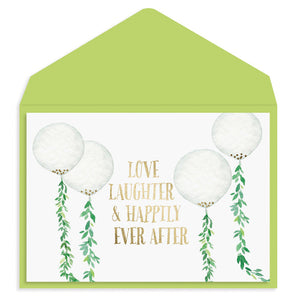 Wedding Greeting Card  - Botanical Balloons