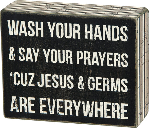 Box Sign - Jesus & Germs