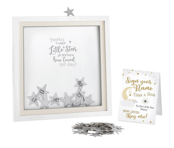 Twinkle Baby Shower Guest Signing Guest Book Alternative with 48 Stars