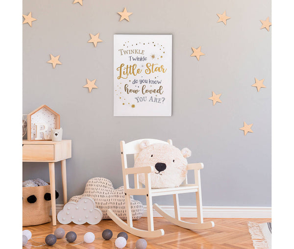 Twinkle Twinkle Little Star Canvas Baby Nursery Sign