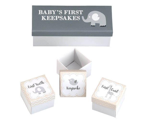 Set of 3 Baby's First Keepsakes Boxes