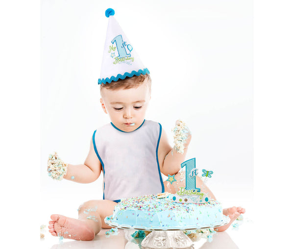 First Birthday Cake Topper - Blue