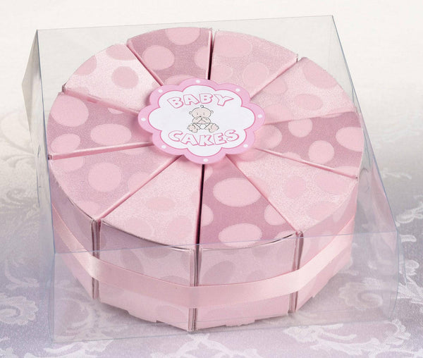 10 Pink Cake Slice Boxes