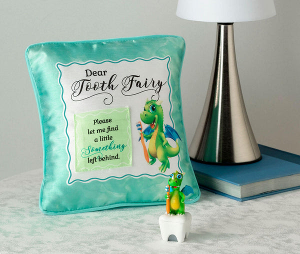 Green Dragon Tooth Fairy Pillow