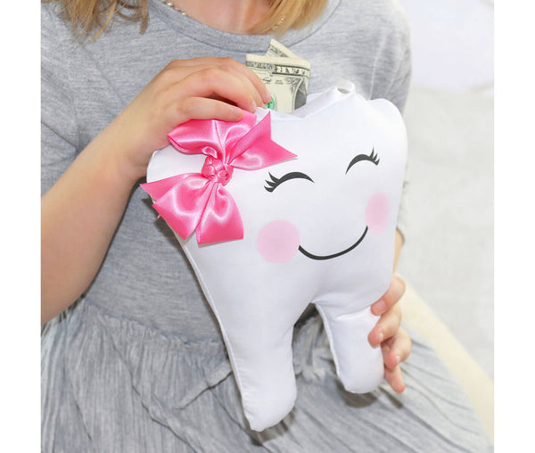 Pink Tooth Fairy Hanging Pillow