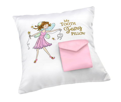 White Tooth Fairy Pillow with Pocket