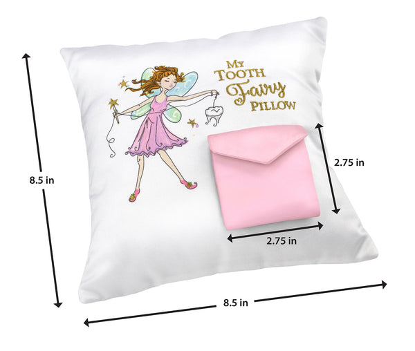 White Tooth Fairy Pillow with Pocket