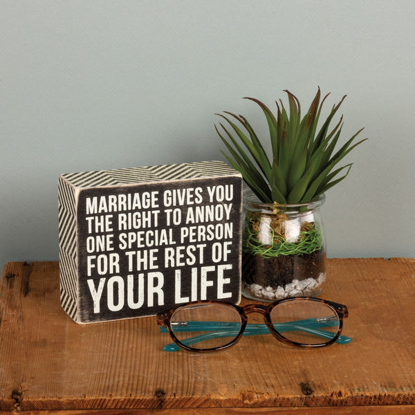 Box Sign - "Rest of your Life" Wedding Décor