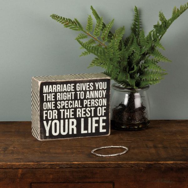 Box Sign - "Rest of your Life" Wedding Décor