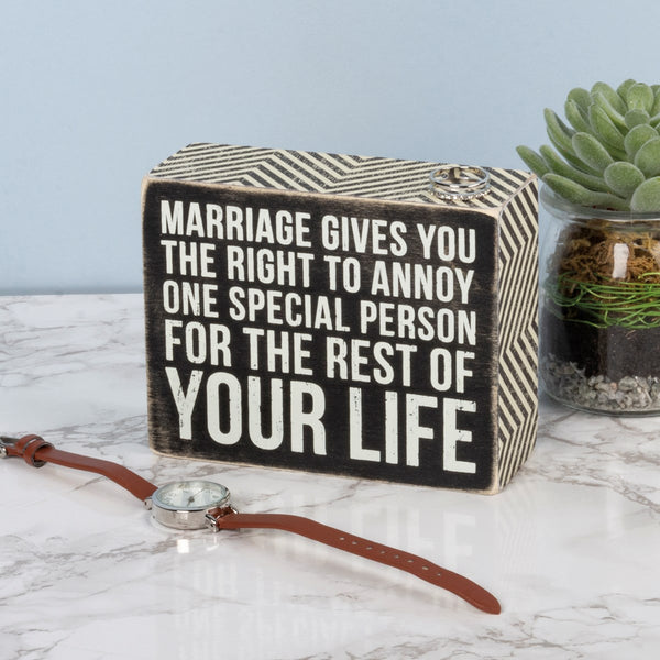 Box Sign - "Rest of your Life" Wedding Décor