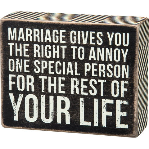 Box Sign - "Rest of your Life" Wedding Décor