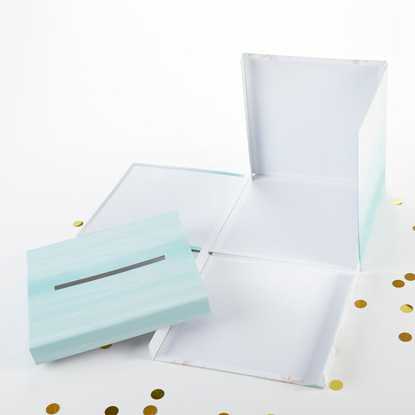 Geometric Floral Collapsible Card Box