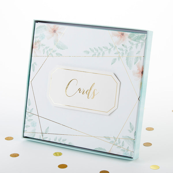 Geometric Floral Collapsible Card Box