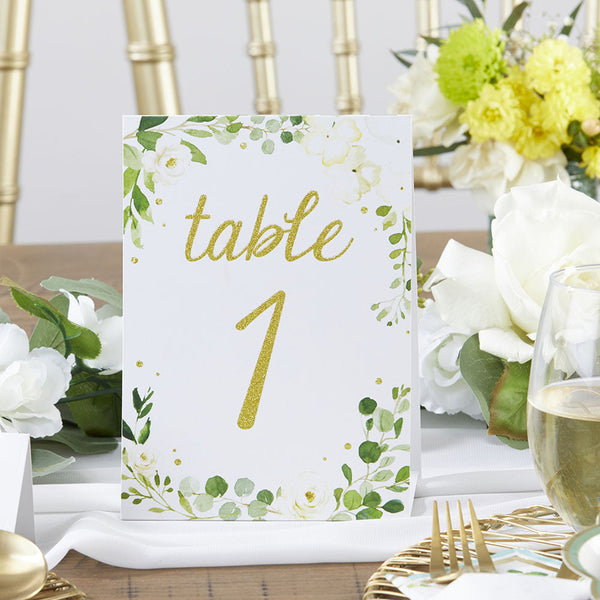 Botanical Garden Table Numbers (Numbers 1-25)
