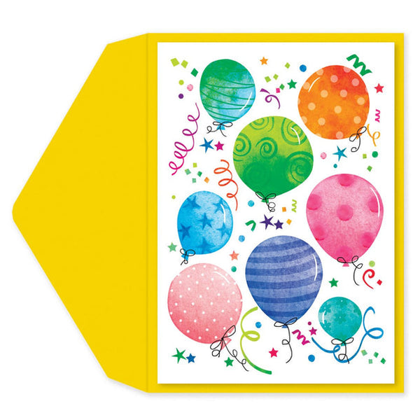 Birthday Greeting Card  - Happy Balloons