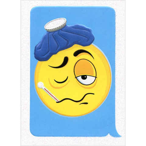 Get Well Greeting Card - Emoticon Hangover!