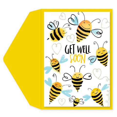 Get Well Greeting Card - Get Well Bees