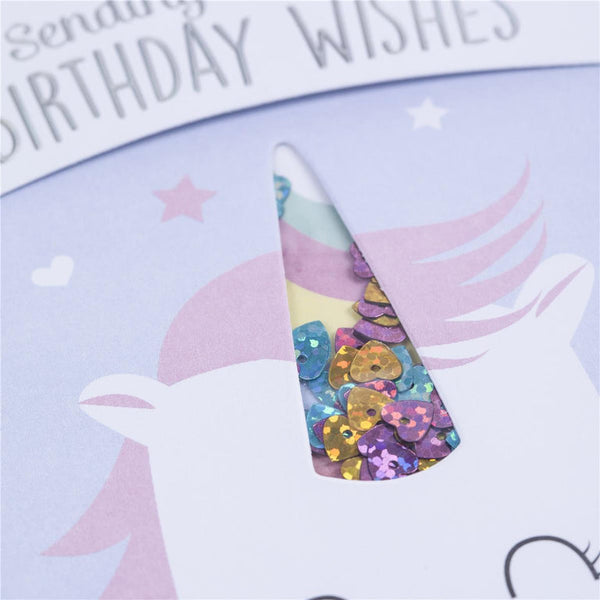 Juvenile Birthday Greeting Card  - Unicorn Handmade