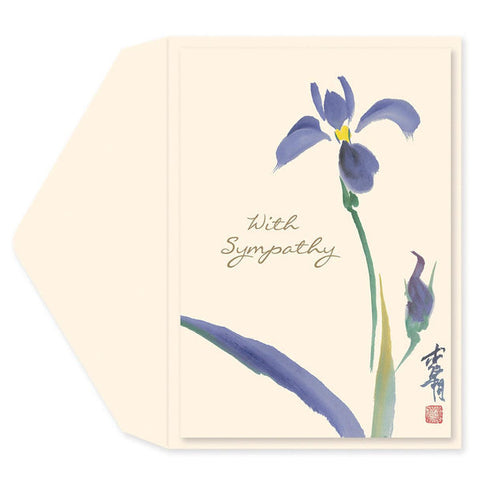 Sympathy Greeting Card - Iris Petals
