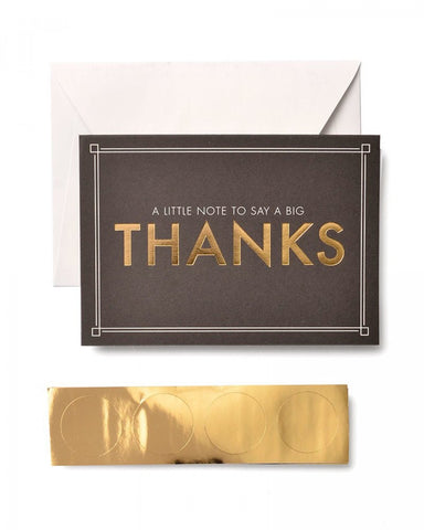 Little Note/Big Thanks - Thank You Cards & Seals - 12ct