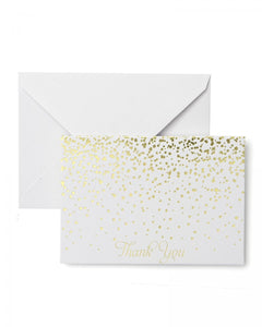 Value Pack Thank You Cards - 40 count - Gold Foil with Dots