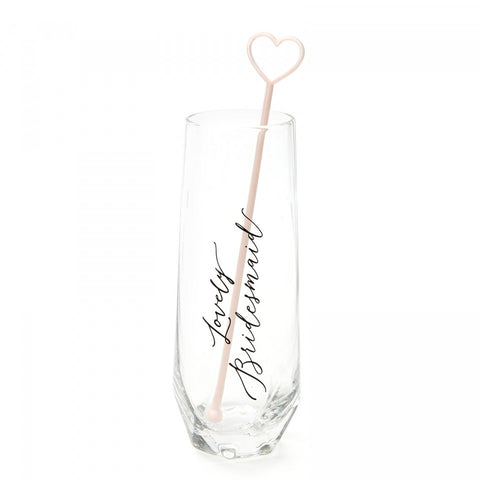 Bridesmaid Glass with Pick