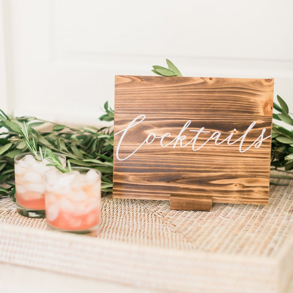 Set of 3 Wood Wedding Signs Set
