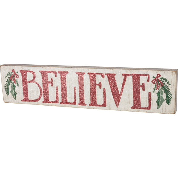 Large Box Sign - Believe