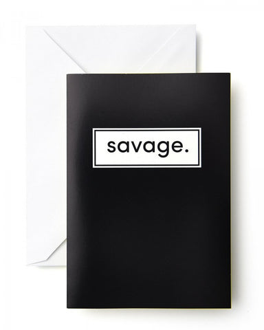 'SAVAGE' Folded Note Cards - 10 Ct.