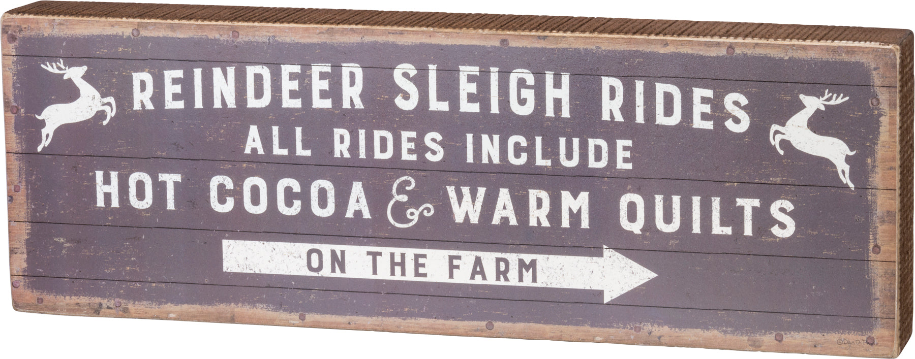Large Box Sign - Reindeer Sleigh Rides