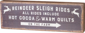 Large Box Sign - Reindeer Sleigh Rides