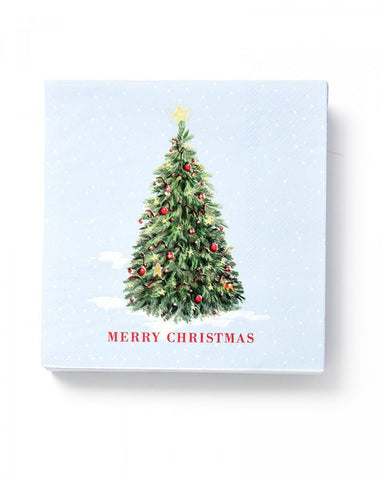 Christmas Tree & Snow Holiday Cocktail Napkins - 40 count