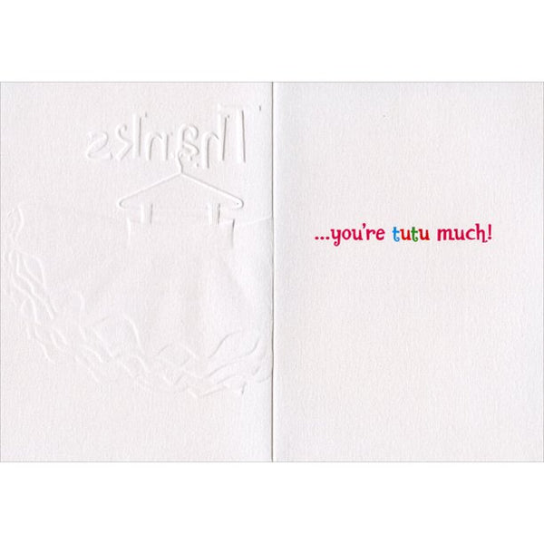 Thank You Greeting Card - Tutu
