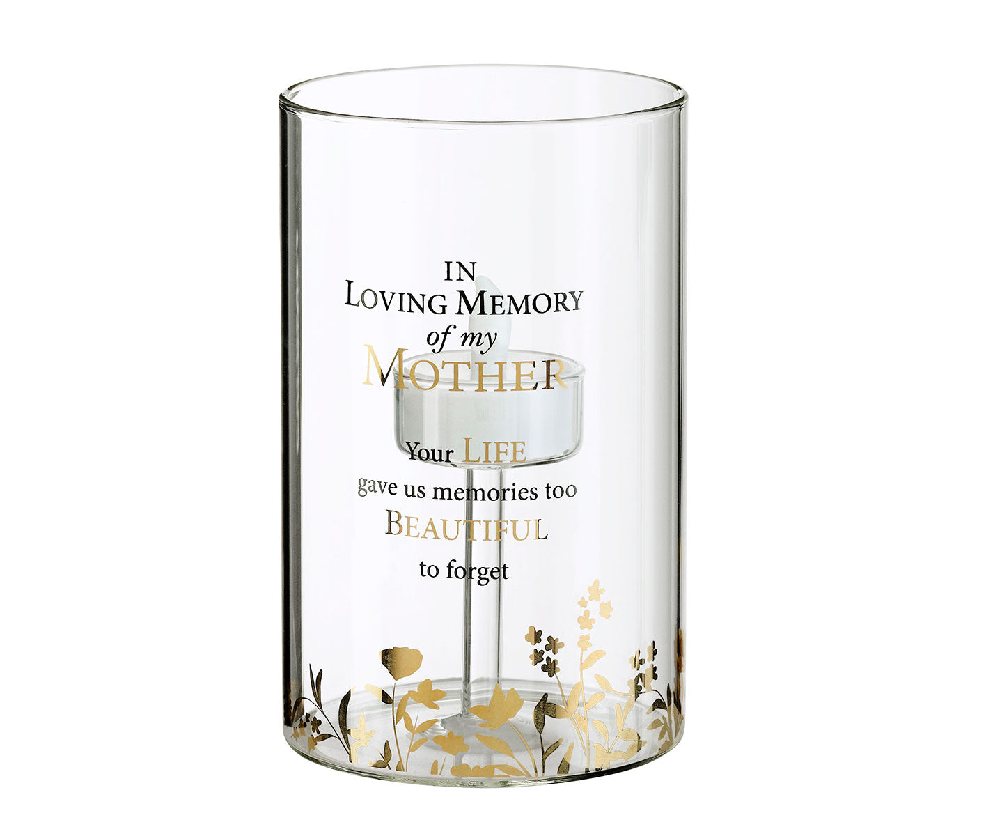 In Loving Memory of my Mother Glass LED Candle Holder with Sympathy –  Avant-Garde Impressions