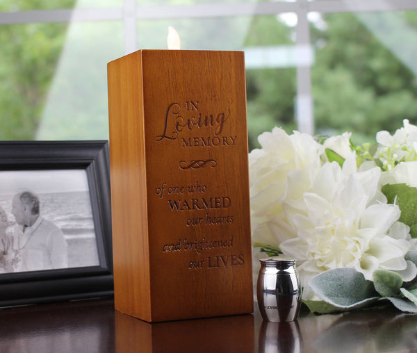 In Loving Memory Wooden Memorial Tea Light Holder